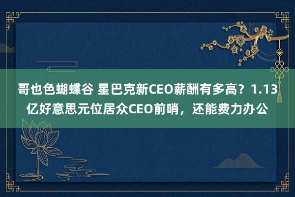 哥也色蝴蝶谷 星巴克新CEO薪酬有多高？1.13亿好意思元位居众CEO前哨，还能费力办公